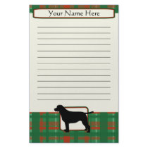 Plaid Christmas Labrador Retriever Stationery