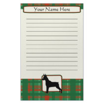 Plaid Christmas Min Pin Stationery