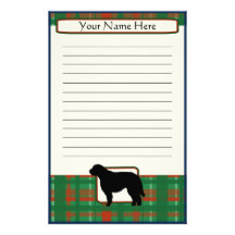 Plaid Christmas Otterhound Stationery