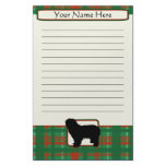Plaid Christmas Polish Lowland Sheepdog Stationery