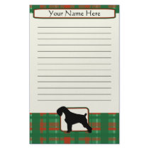 Plaid Christmas Schnauzer Stationery by MenagerieMayhem Plaid Christmas Schnauzer Stationery