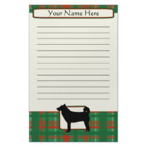 Plaid Christmas Shiba Inu Stationery