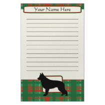 Plaid Christmas Shiloh Shepherd Stationery