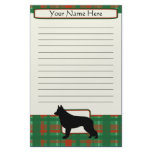 Plaid Christmas Shiloh Shepherd Stationery