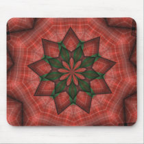 Plaid Christmas Star mousepads