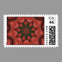 Plaid Christmas Star postage by sharpcreations Plaid Christmas Star postage
