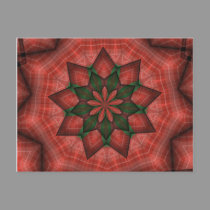 Plaid Christmas Star postcards by sharpcreations Plaid Christmas Star postcards