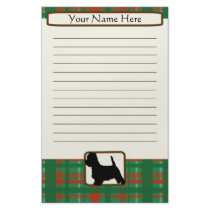 Plaid Christmas Westie Stationery