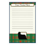 Plaid Christmas Yorkie Stationery