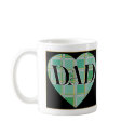 Plaid Dad Heart mugs by MotherandFatherGifts Plaid Dad Heart mugs