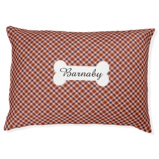 Plaid dog bed personalize large dog bed