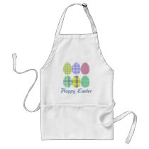Plaid Easter Eggs aprons