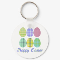 Plaid Easter Eggs keychains
