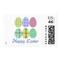 Plaid Easter Eggs postage by naturetees Plaid Easter Eggs postage