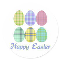 Plaid Easter Eggs stickers
