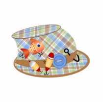 Plaid Fishermans Hat Design photo sculptures