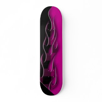 Plaid Flames Skateboard skateboard