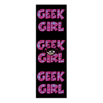 Plaid Geek Girl Design Bookmark business cards