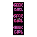 Plaid Geek Girl Design Bookmark Business Card Template