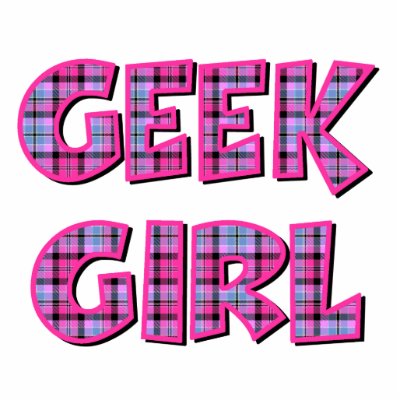 Plaid Geek Girl Design Acrylic Cut Outs by geekme