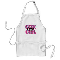 Plaid Geek Girl with Graphic aprons by geekme Plaid Geek Girl with Graphic aprons