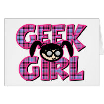 Plaid Geek Girl with Graphic cards by geekme Plaid Geek Girl with Graphic cards