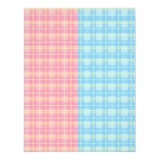 Plaid Gender Reveal Party Invitation