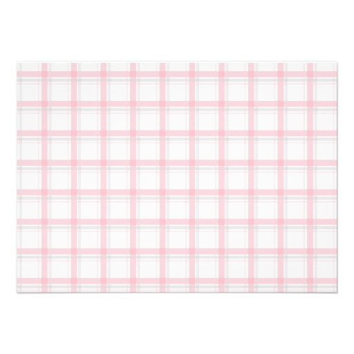 Plaid girl shower trellis mosaic invitations