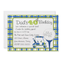 Plaid Golf Invitations