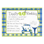 Plaid Golf Invitations