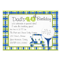 Plaid Golf Invitations