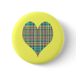 plaid heart buttons