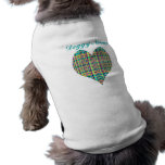 Plaid Heart Pet Tshirt