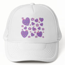 Plaid Heart & Floral Love hats by dollface766 Plaid Heart & Floral Love hats