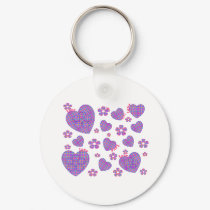 Plaid Heart & Floral Love keychains