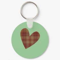 Plaid Heart keychains