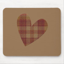Plaid Heart mousepads