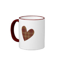 Plaid Heart mugs