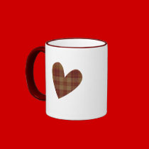 Plaid Heart mugs