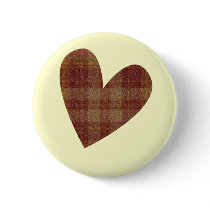 Plaid Heart Pin buttons