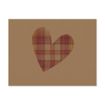 Plaid Heart postcards by MissMissyLue Plaid Heart postcards