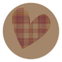 Plaid Heart stickers by MissMissyLue Plaid Heart stickers