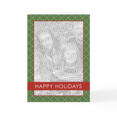 Plaid Holdiay Template Greeting Card by christmascards