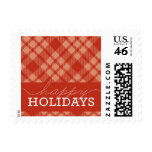 Plaid Holiday Postage