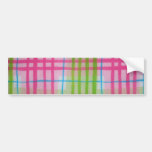 Plaid Hot Easter Colors Bumper Stickers