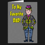 Plaid Man Father's Day Card cards