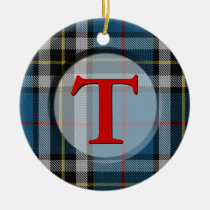 Plaid Monogram/Photo Ornament ornaments