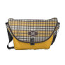 Plaid Monogram Rickshaw Messenger Bag (canary)
