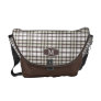 Plaid Monogram Rickshaw Messenger Bag (cocoa)