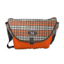 Plaid Monogram Rickshaw Messenger Bag (coral)